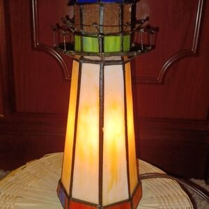 Lighthouse light stain glass